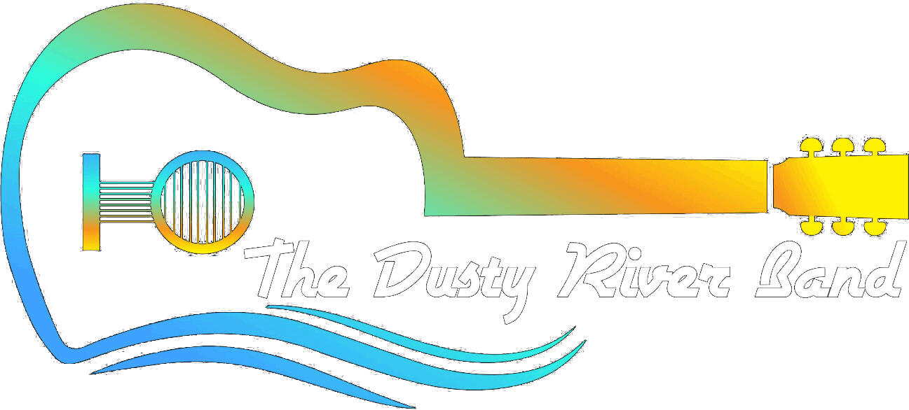 A green background with the words " the dusty river ".